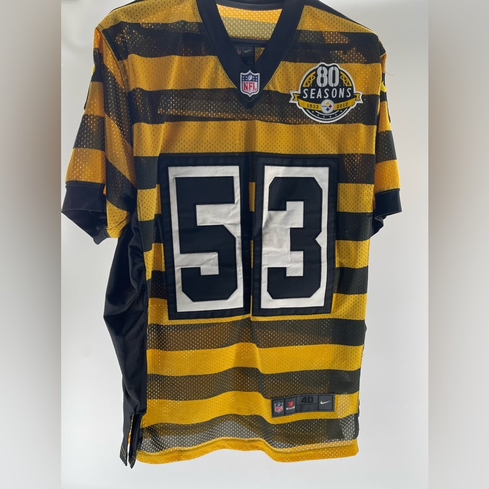 Pittsburg Steelers Maurkice Pouncey 80th anniversary jersey